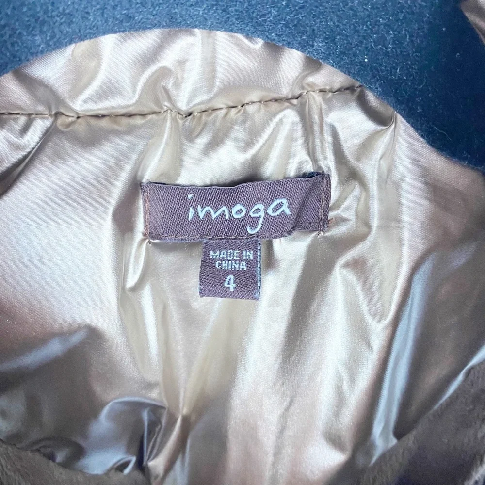 IMOGA Girls Gold Puffer Vest 4T